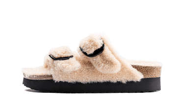 Birkenstock Arizona Big Buckle Teddy Eggshell