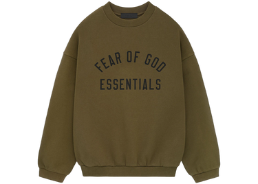 Fear of God Essentials Fleece Crewneck Olive