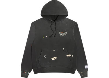 Gallery Dept. Paint Logo Hoodie Vintage Black