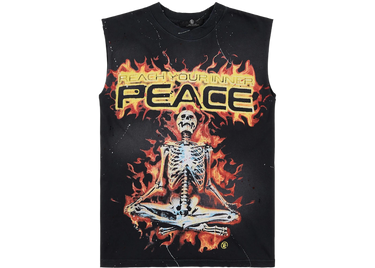 Hellstar Inner Peace Skeleton Sleeveless T-shirt Black