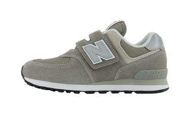 New Balance 574 Core Hook and Loop Grey White (PS)