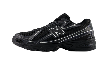 New Balance 740 Bungee Lace Black Grey Silver (PS)