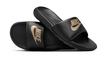 Nike Victori One Slide Black Metallic Gold