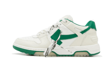 OFF-WHITE Out Of Office "OOO" Low Tops Jet Green Ecru Suede