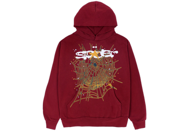 Sp5der Logo Hoodie Maroon