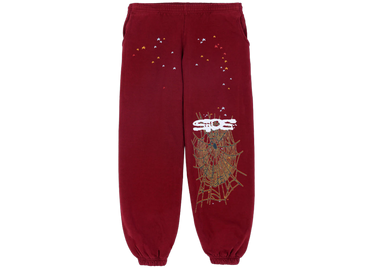 Sp5der Logo Sweatpant Maroon