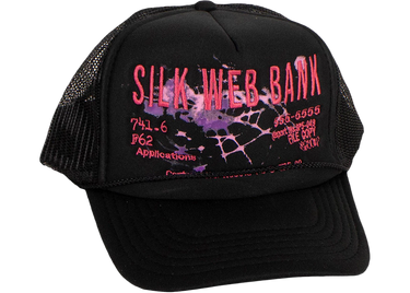 Sp5der Silk Web Bank Trucker Hat Black
