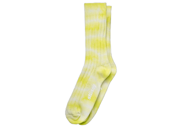Stussy Dyed Ribbed Crew Socks Lime Next Step