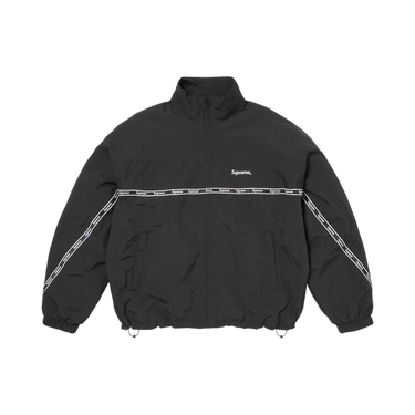 Supreme Logo Taping Track Jacket Black