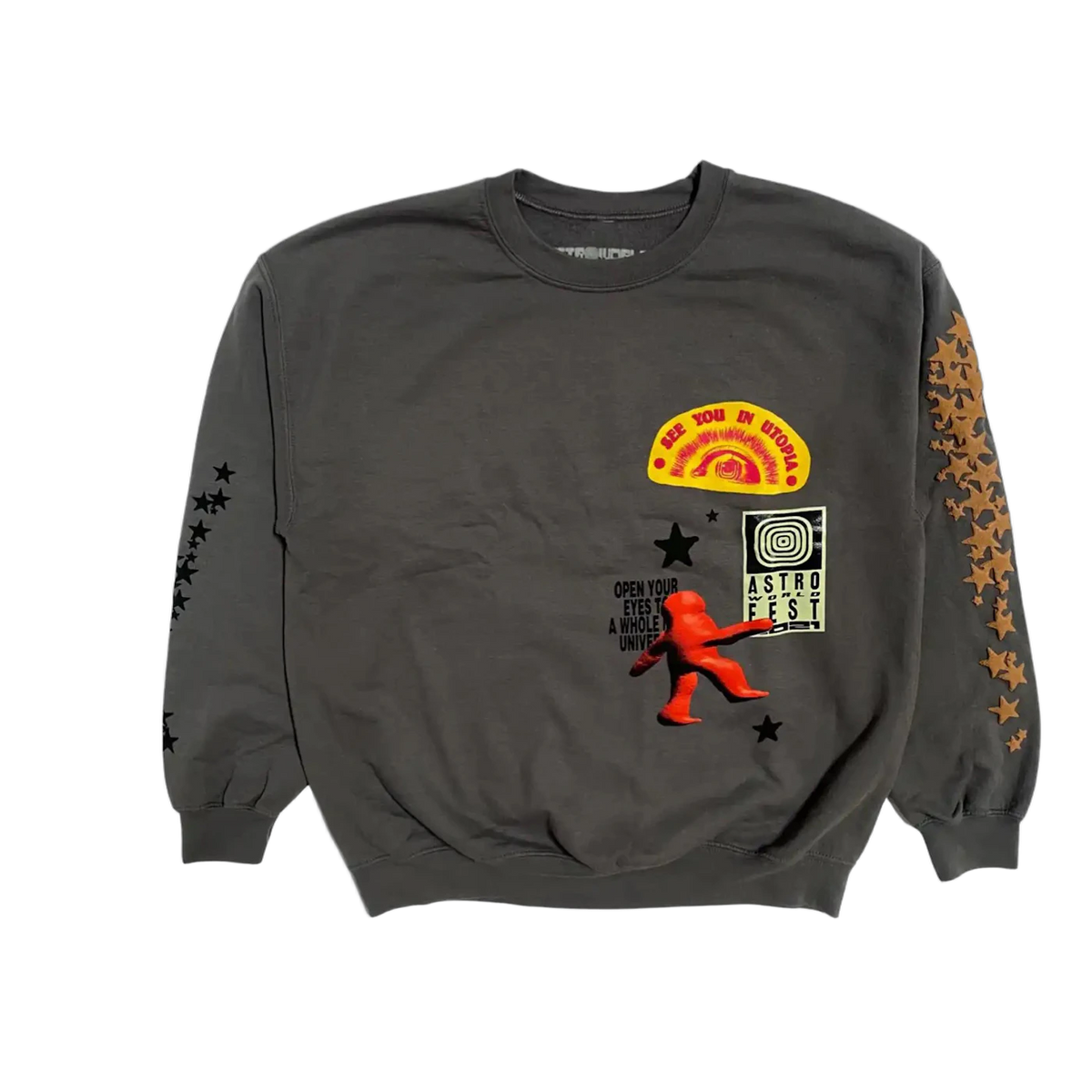 Travis Scott Houston Crewneck Grey