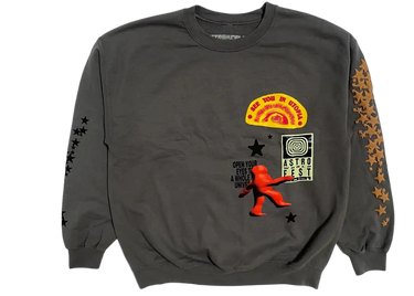 Travis Scott Houston Crewneck Grey