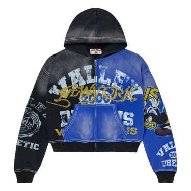 Vale Forever Bipolar Big Zip Up Hoodie Grey