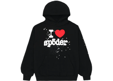 Sp5der I Heart SP5 Hoodie Black | Next Step