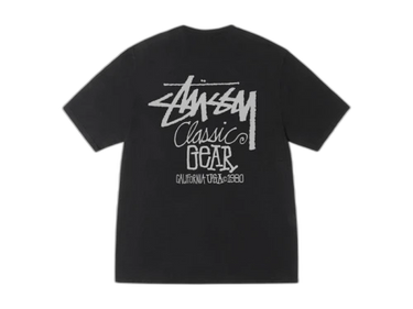 Stussy Classic Gear Pig. Dyed Tee Black - 1905084-0001 - View 1 | Next Step
