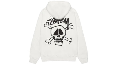 Stussy Pigment Dyed Skull Bones Hoodie Black - FW23 - View 1 | Next Step