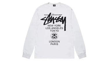 Stussy World Tour LS Tee White - PERMANENT COLLECTION - View 1 | Next Step