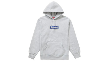 Supreme Bandana Box Logo Hooded Sweatshirt Heather Grey - FW19 - View 1 | Next Step