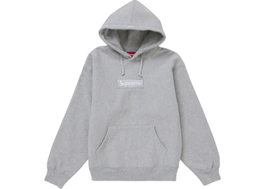 Supreme Box Logo Hooded Sweatshirt (FW24) Heather Grey - supreme-box-logo-hooded-sweatshirt-fw24-ash-grey - View 1 | Next Step