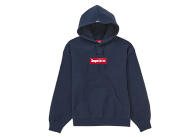 Supreme Box Logo Hooded Sweatshirt (FW24) Navy - supreme-box-logo-hooded-sweatshirt-fw24-navy - View 1 | Next Step