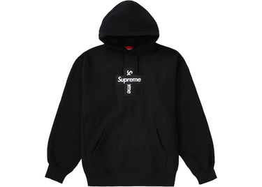 Supreme Cross Box Logo Hooded Sweatshirt - Black - FW20 - View 1 | Next Step