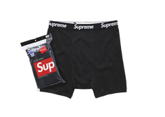Supreme Hanes Boxer Briefs Black (4 Pack)