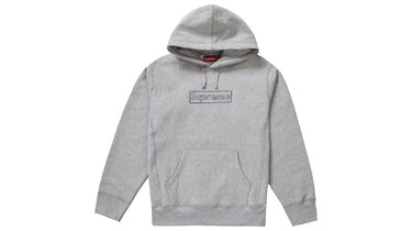 Supreme KAWS Chalk Logo Hooded Sweatshirt Heather Grey | Next Step