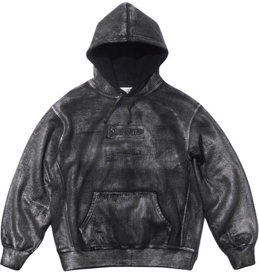 Supreme MM6 Maison Margiela Foil Box Logo Hooded Sweatshirt Black - SS24 - View 1 | Next Step