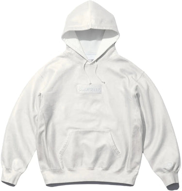 Supreme MM6 Maison Margiela Foil Box Logo Hooded Sweatshirt White - supreme-mm6-maison-margiela-foil-box-logo-hooded-sweatshirt-white - View 1 | Next Step