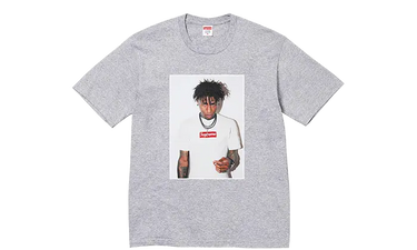 Supreme NBA Youngboy Tee Heather Grey (FW23) - FW23 - View 1 | Next Step