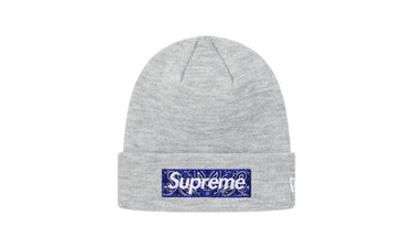 Supreme New Era Box Logo Beanie (FW19) Heather Grey - FW19 - View 1 | Next Step