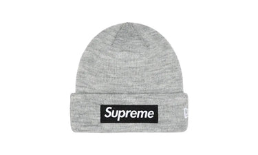 Supreme New Era Box Logo Beanie (FW22) Heather Grey - FW22 - View 1 | Next Step