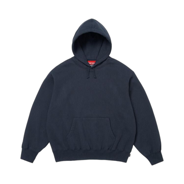 Supreme Satin Appliqué Hooded Sweatshirt Navy - SS26SW98-NAVY - View 1 | Next Step