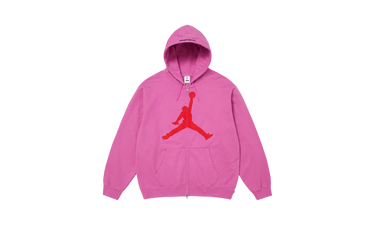 Supreme x Air Jordan Zip Up Hooded Sweatshirt Pink - SS26SW24-PINK - View 1 | Next Step