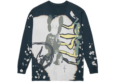 Travis Scott Cactus Jack + Kaws For Fragment L/S T-Shirt Multi Grey - travis-scott-cactus-jack-kaws-for-fragment-l-s-tee-multi-grey - View 1 | Next Step