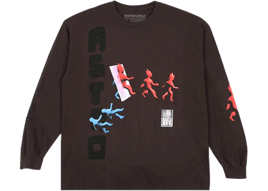 Travis Scott Otherside Long-Sleeve T-shirt Brown - travis-scott-otherside-long-sleeve-t-shirt-brown - View 1 | Next Step