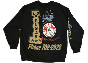 Travis Scott Road to Utopia Las Vegas Crewneck Black Next Step