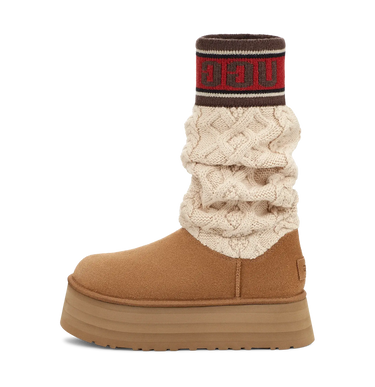 UGG Classic Sweater Letter Boot Chestnut - 1144045-CHE - View 1 | Next Step