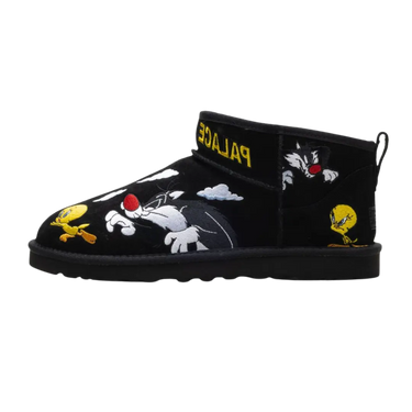 UGG Classic Ultra Mini Boot Palace x Looney Tunes Black - 1181891-BLK - View 1 | Next Step