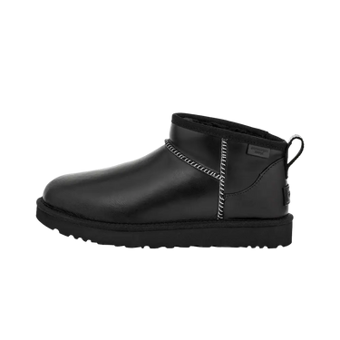 UGG Classic Ultra Mini LTHR Regen Boot Black - 1163490-BLK - View 1 | Next Step