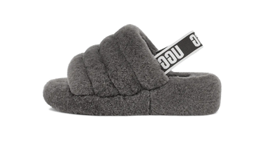 UGG Fluff Yeah Slide Charcoal - 1095119-CHRC - View 1 | Next Step