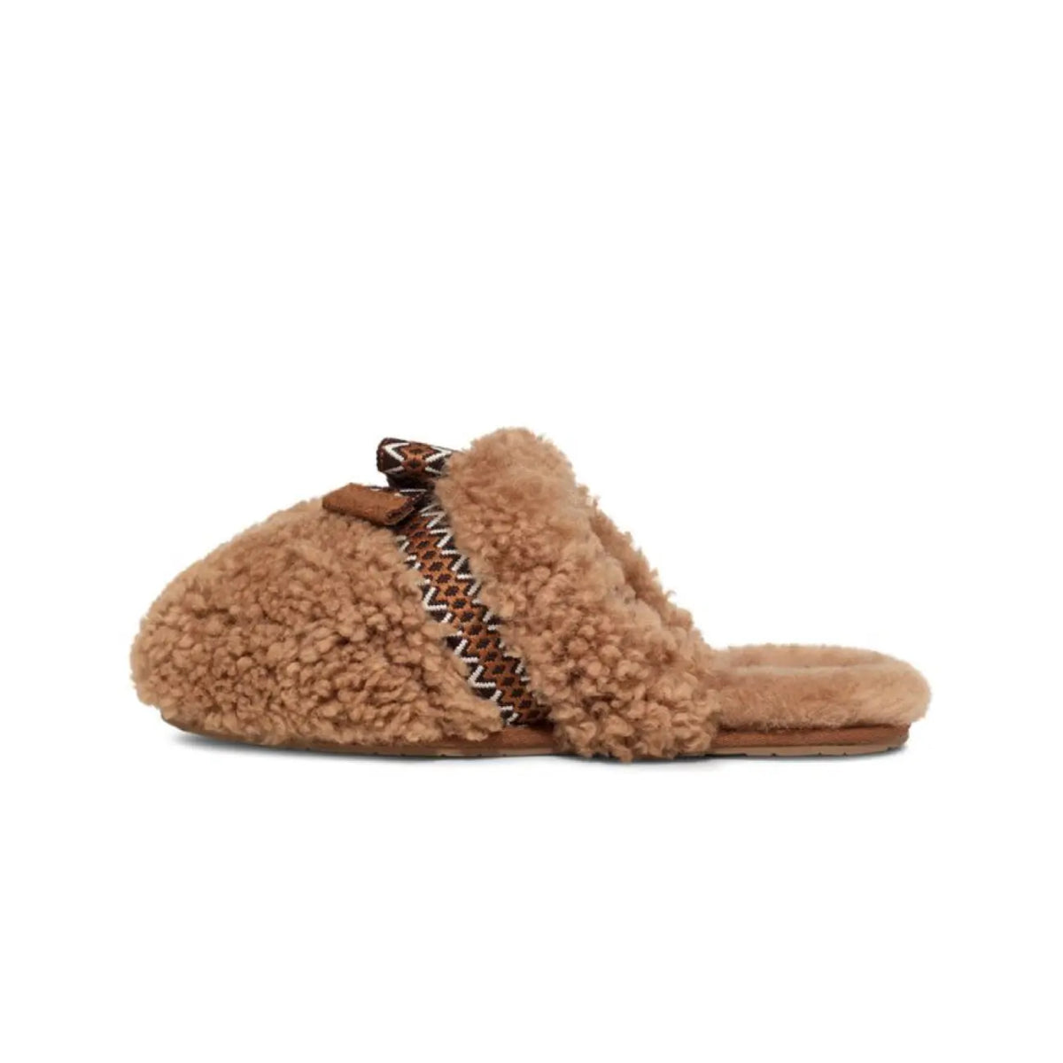 UGG Maxi Curly Sister Slide Chestnut