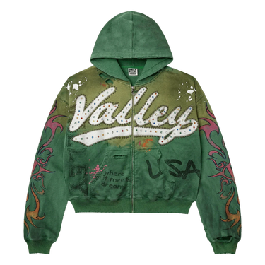 Vale Forever Inferno Zip Up Hoodie Green - vale-forever-inferno-zip-up-hoodie-green - View 1 | Next Step