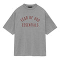 Camiseta Fear of God Essentials FW24 Back To School gris jaspeado - vista frontal