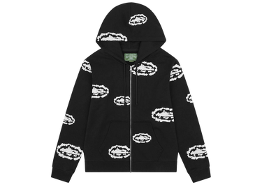 Denim Tears x Corteiz Cotton Wreath Zip Hoodie Black