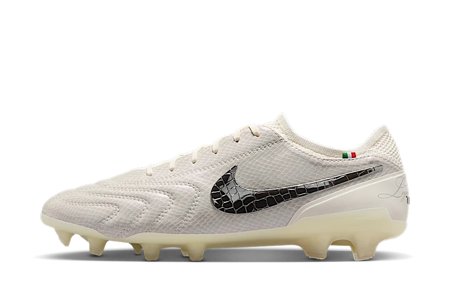 Nike Tiempo Legend 10 Elite Luxe FG Montebelluna Leather White Snakeskin — Elegance and Performance on the Field