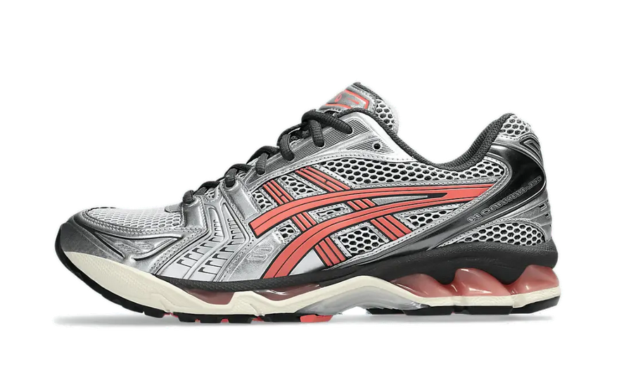ASICS Gel-Kayano 14 Silver Papaya: vibrant style and superior cushioning 