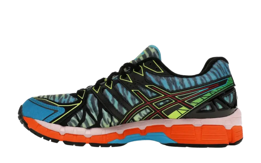 ASICS Gel-Kayano 20 KENZO Aqua Numérique : style, amortissement et stabilité pour vos kilomètres