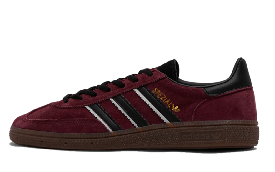 Adidas Handball Spezial Bordó Fekete Gumi: Kézilabdacipő gumitalppal és városi stílussal