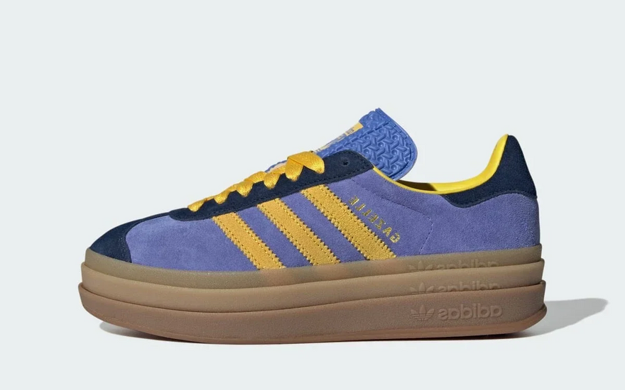 Adidas Gazelle Bold Night Indigo Yellow Real Lilac: la retro con plataforma que se lleva todas las miradas
