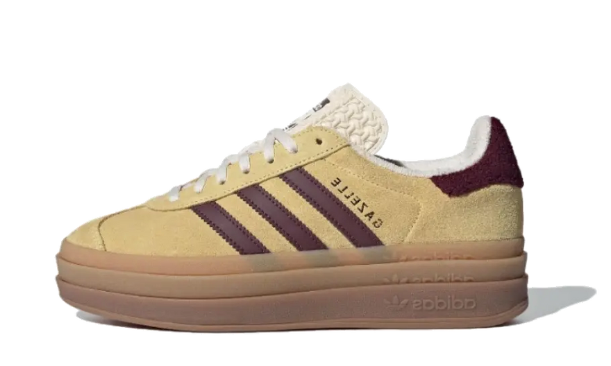 Adidas Gazelle Bold Platform Yellow Burgundy — Plataforma audaz y estilo urbano